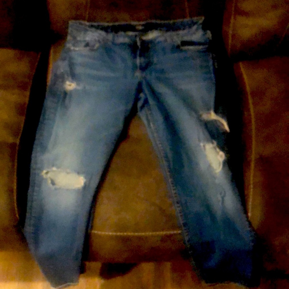 Silver Jeans Sam boyfriend sz 16 distressed